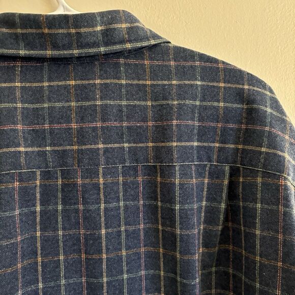 VTG Pendleton Flannel Wool Plaid Blue Button Down - Mens Size XL - Picture 7 of 9